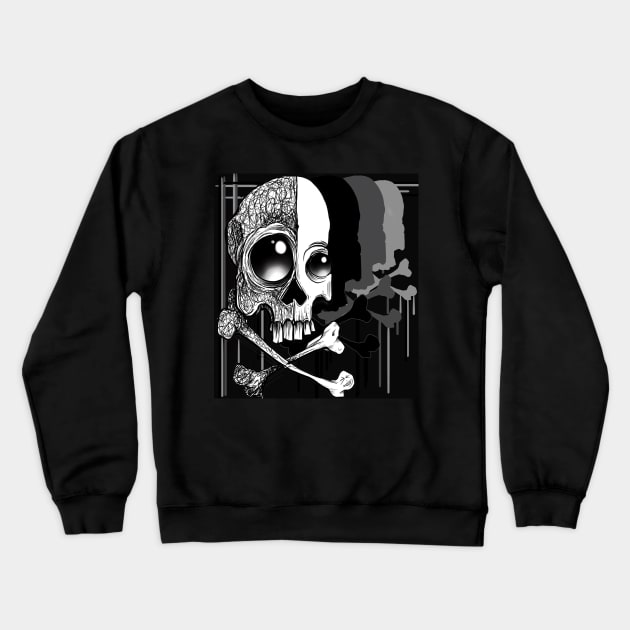 Skullandbones shadows Crewneck Sweatshirt by Sing-Toe-Wrote 